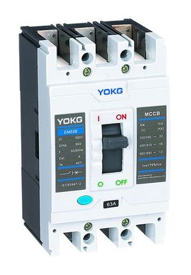 qualité  AC 440V Moulded Case Circuit Breaker 3P EM63B/EM63N 415V MCCB 4 Pole 63 Amp Usine