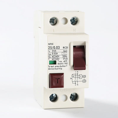 Type dispositif actuel 63a 0.03a Rcd Nfin 30ma 100ma 300ma 2p 4p à C.A. de résiduel