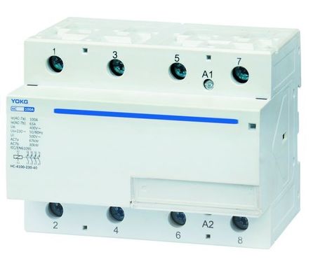 4 pôles Contacteur AC domestique pour -25°C-40°C Température ambiante et 50/60Hz