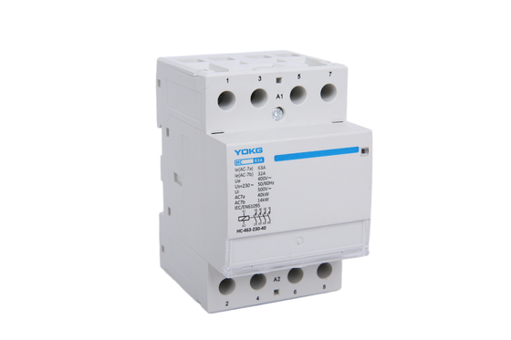 40A 63A Contacteur CA ménager basse tension 1P/2P/3P/4 Poles 25A pour usage domestique