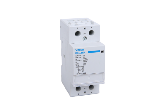 Contacteur modulaire domestique 380V 4P 25A NC 220V/230V 50/60Hz sur rail DIN